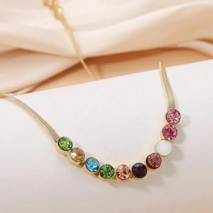 Gold Gemstone Snake Chain